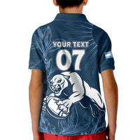 Argentina Rugby Los Pumas Custom Kid Polo Shirt Laurel Wreath Inspired - Wonder Print Shop