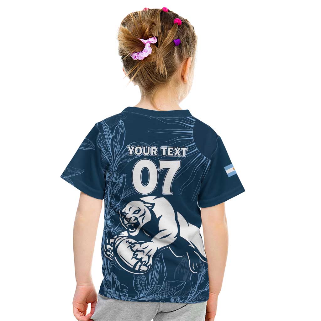 Argentina Rugby Los Pumas Custom Kid T Shirt Laurel Wreath Inspired - Wonder Print Shop