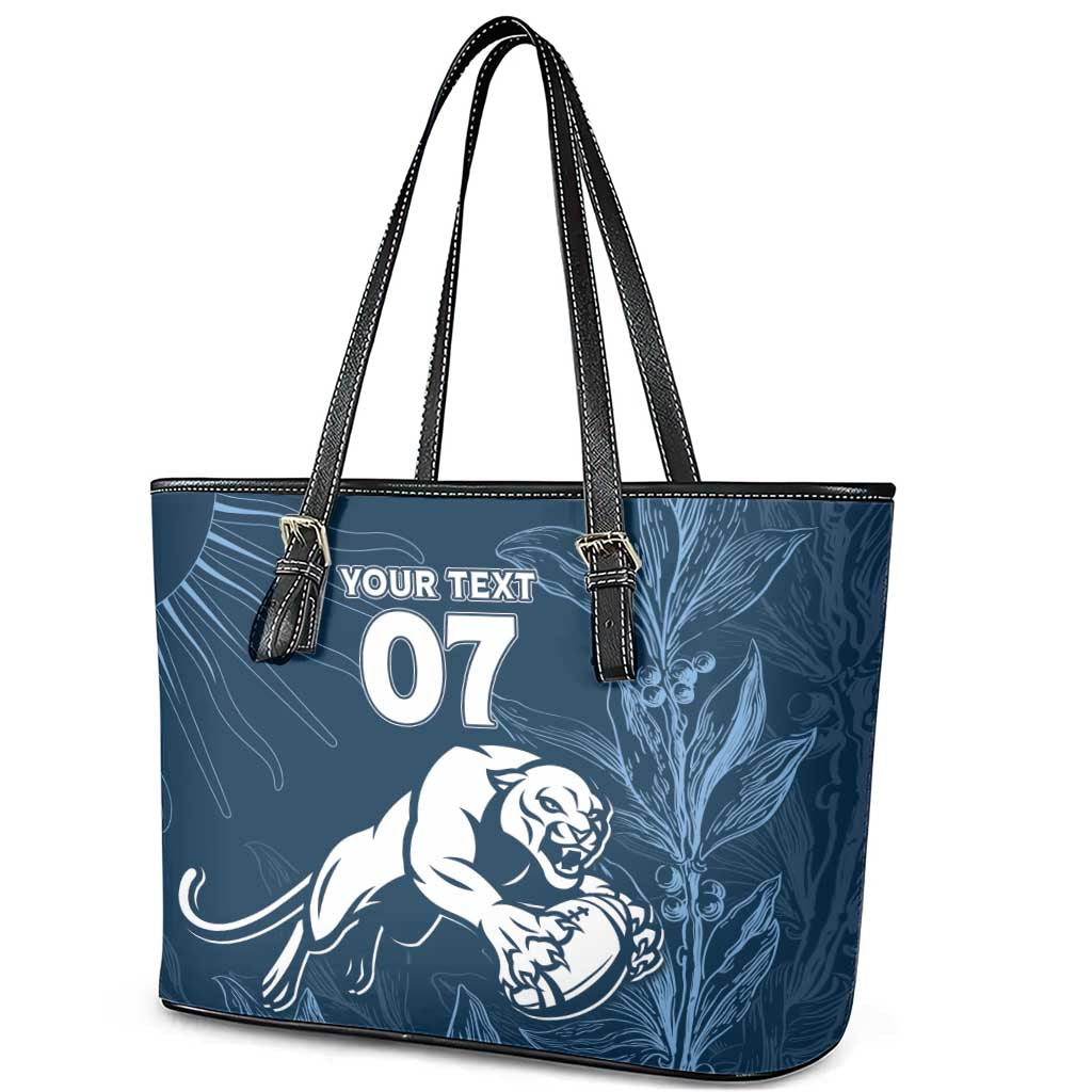 Argentina Rugby Los Pumas Custom Leather Tote Bag Laurel Wreath Inspired - Wonder Print Shop