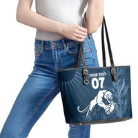 Argentina Rugby Los Pumas Custom Leather Tote Bag Laurel Wreath Inspired - Wonder Print Shop