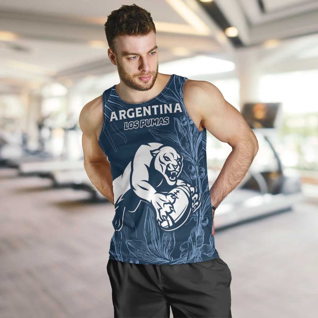 Argentina Rugby Los Pumas Custom Men Tank Top Laurel Wreath Inspired - Wonder Print Shop