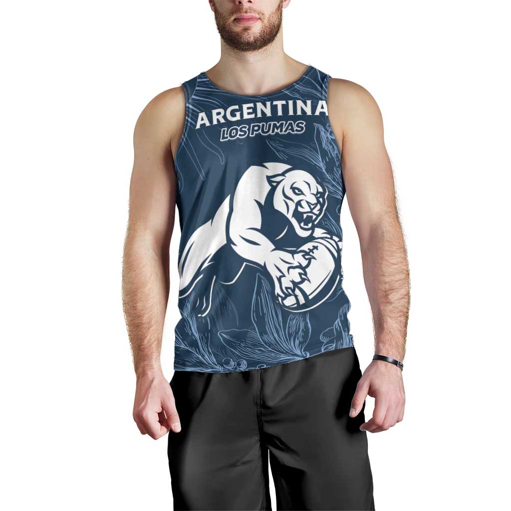Argentina Rugby Los Pumas Custom Men Tank Top Laurel Wreath Inspired - Wonder Print Shop