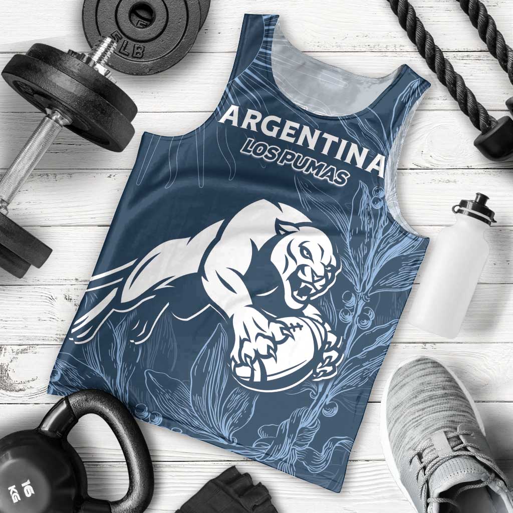 Argentina Rugby Los Pumas Custom Men Tank Top Laurel Wreath Inspired - Wonder Print Shop