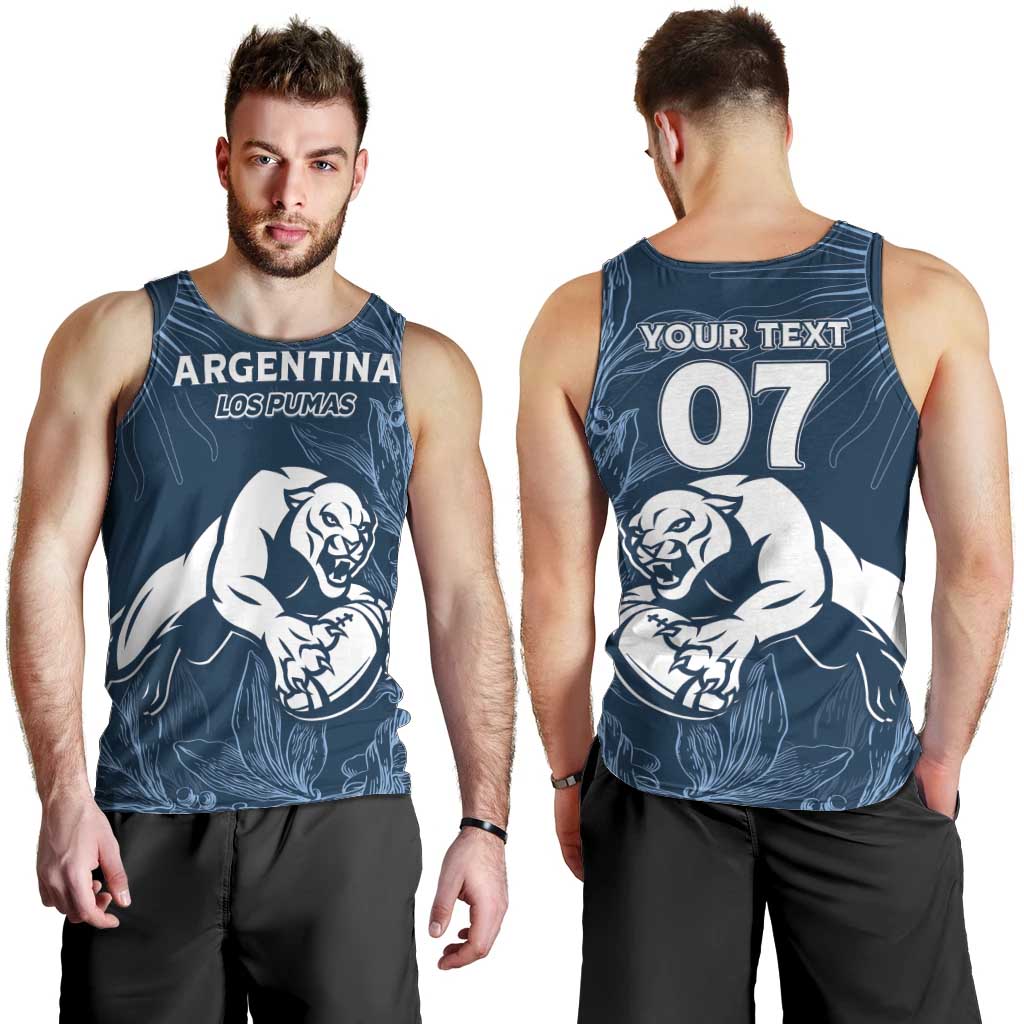Argentina Rugby Los Pumas Custom Men Tank Top Laurel Wreath Inspired - Wonder Print Shop