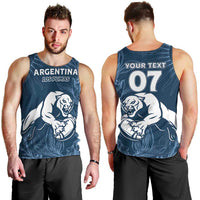 Argentina Rugby Los Pumas Custom Men Tank Top Laurel Wreath Inspired - Wonder Print Shop