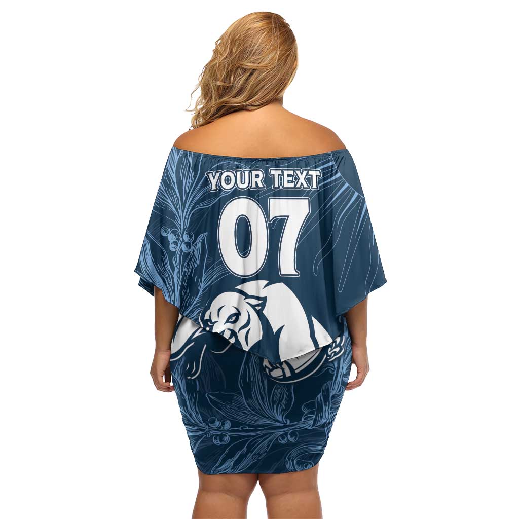 Argentina Rugby Los Pumas Custom Off Shoulder Short Dress Laurel Wreath Inspired - Wonder Print Shop