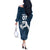 Argentina Rugby Los Pumas Custom Off The Shoulder Long Sleeve Dress Laurel Wreath Inspired - Wonder Print Shop
