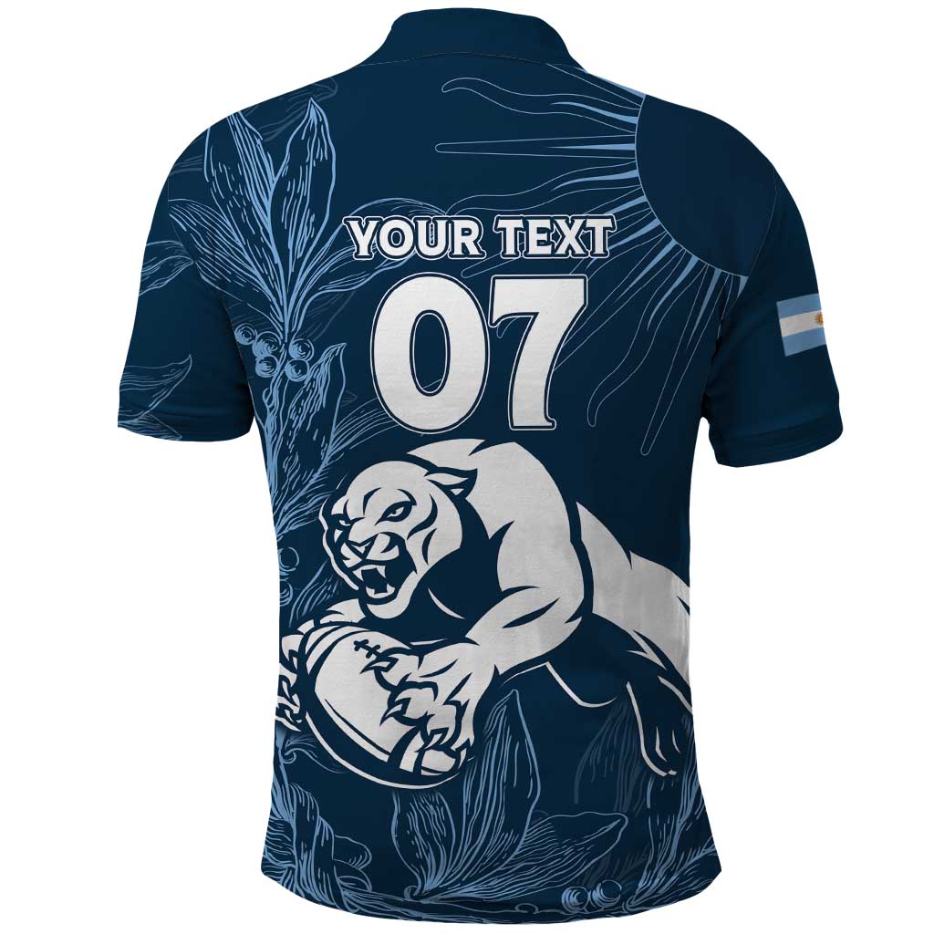 Argentina Rugby Los Pumas Custom Polo Shirt Laurel Wreath Inspired - Wonder Print Shop