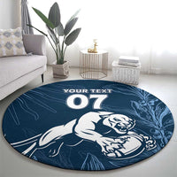 Argentina Rugby Los Pumas Custom Round Carpet Laurel Wreath Inspired - Wonder Print Shop