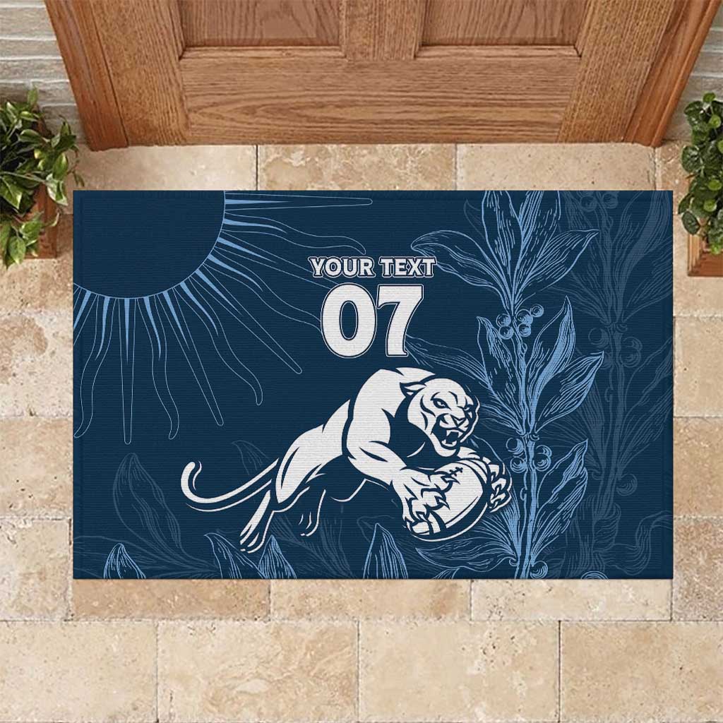 Argentina Rugby Los Pumas Custom Rubber Doormat Laurel Wreath Inspired - Wonder Print Shop