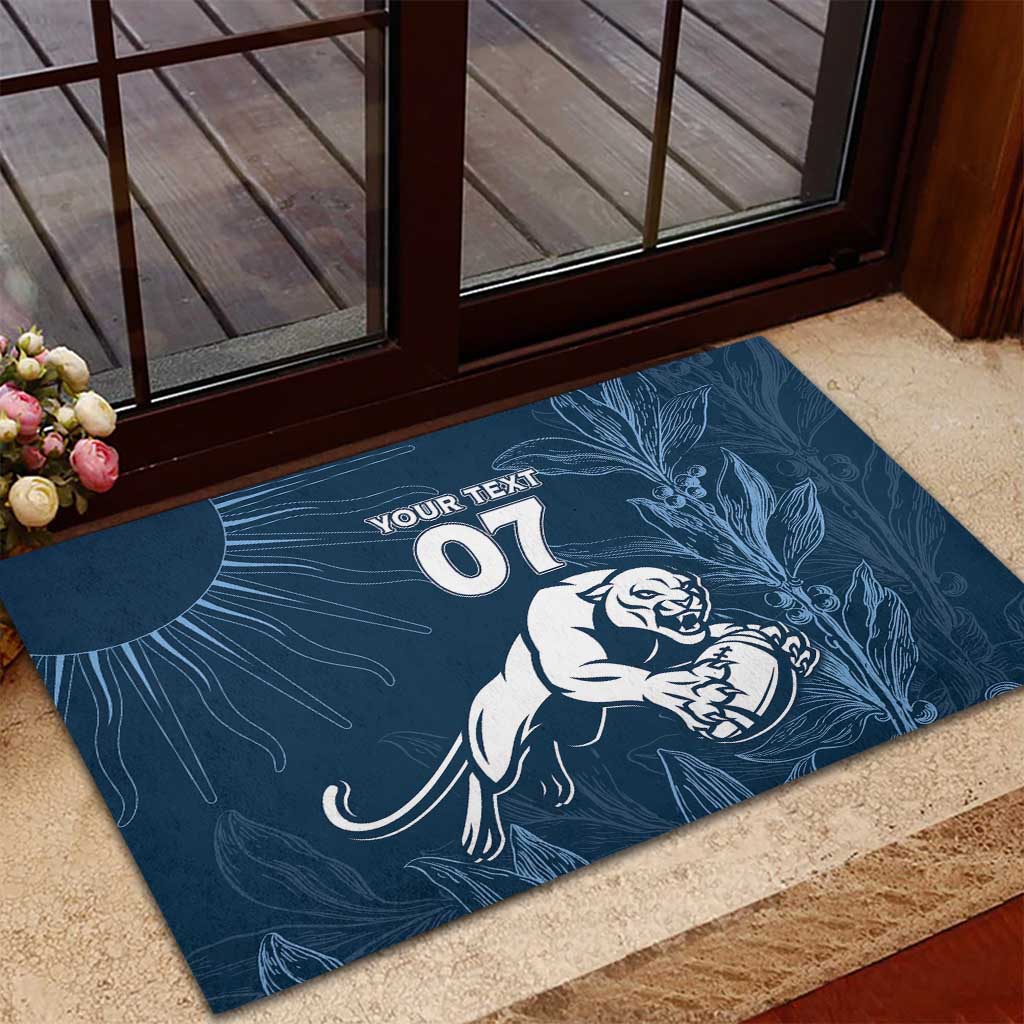 Argentina Rugby Los Pumas Custom Rubber Doormat Laurel Wreath Inspired - Wonder Print Shop