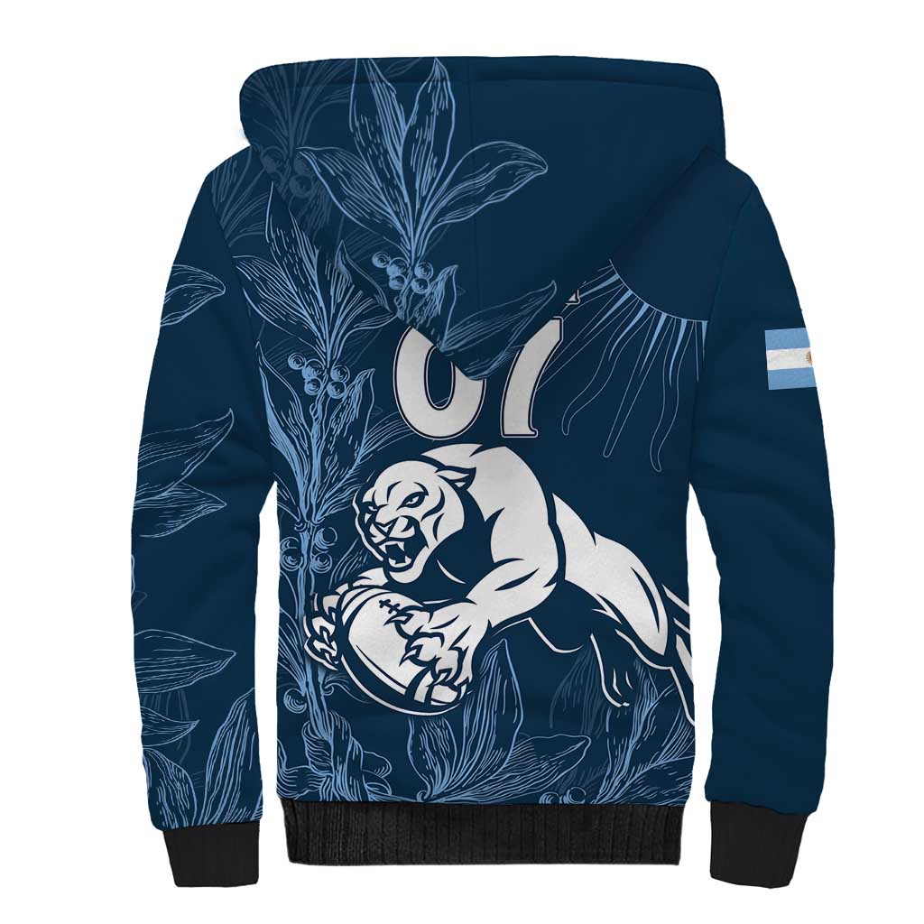 Argentina Rugby Los Pumas Custom Sherpa Hoodie Laurel Wreath Inspired - Wonder Print Shop