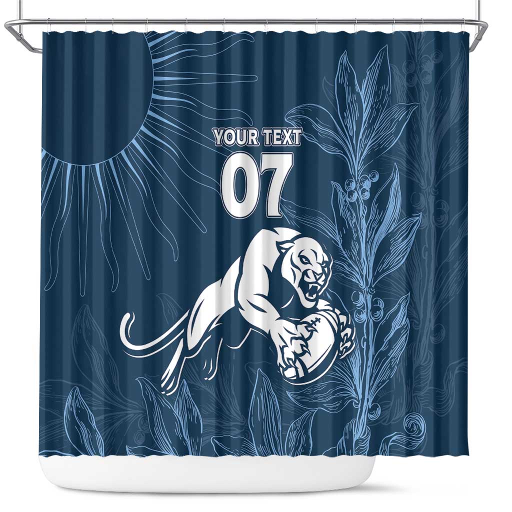 Argentina Rugby Los Pumas Custom Shower Curtain Laurel Wreath Inspired - Wonder Print Shop