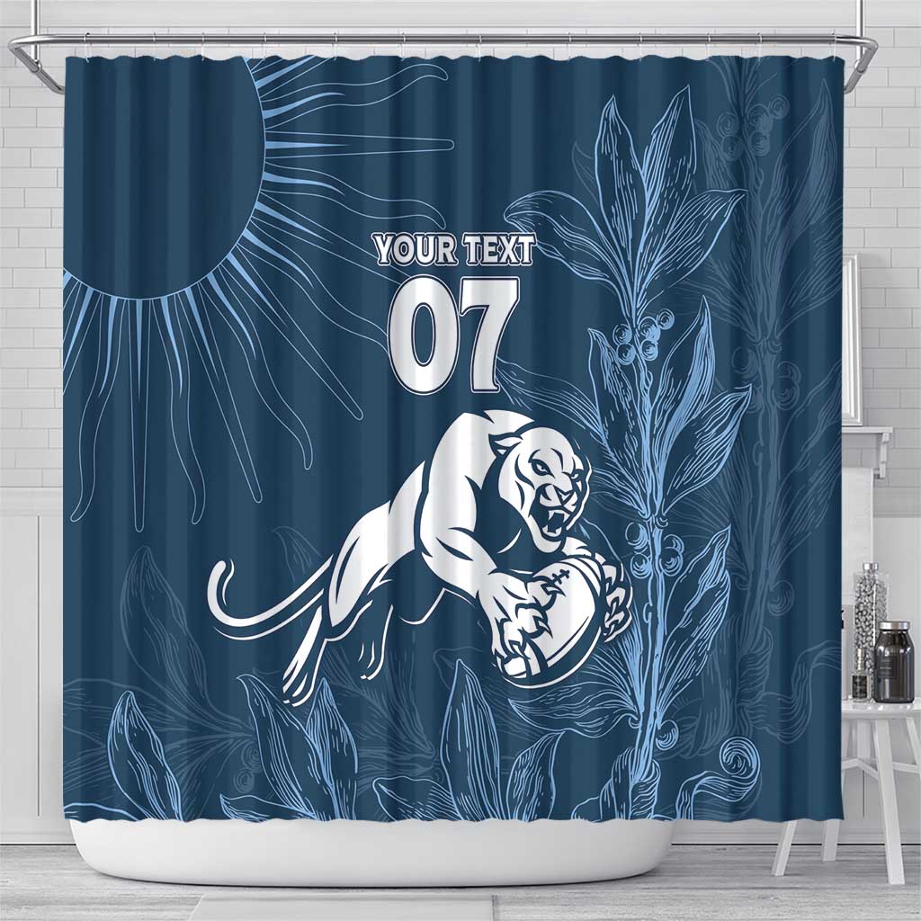 Argentina Rugby Los Pumas Custom Shower Curtain Laurel Wreath Inspired - Wonder Print Shop