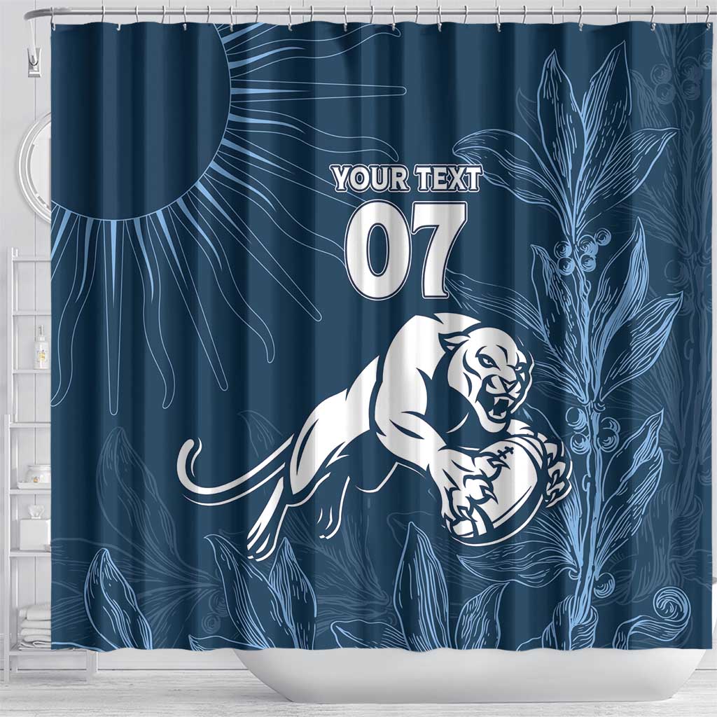 Argentina Rugby Los Pumas Custom Shower Curtain Laurel Wreath Inspired - Wonder Print Shop
