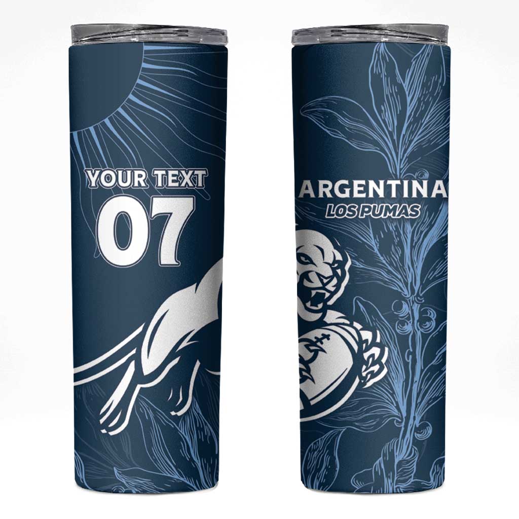 Argentina Rugby Los Pumas Custom Skinny Tumbler Laurel Wreath Inspired - Wonder Print Shop
