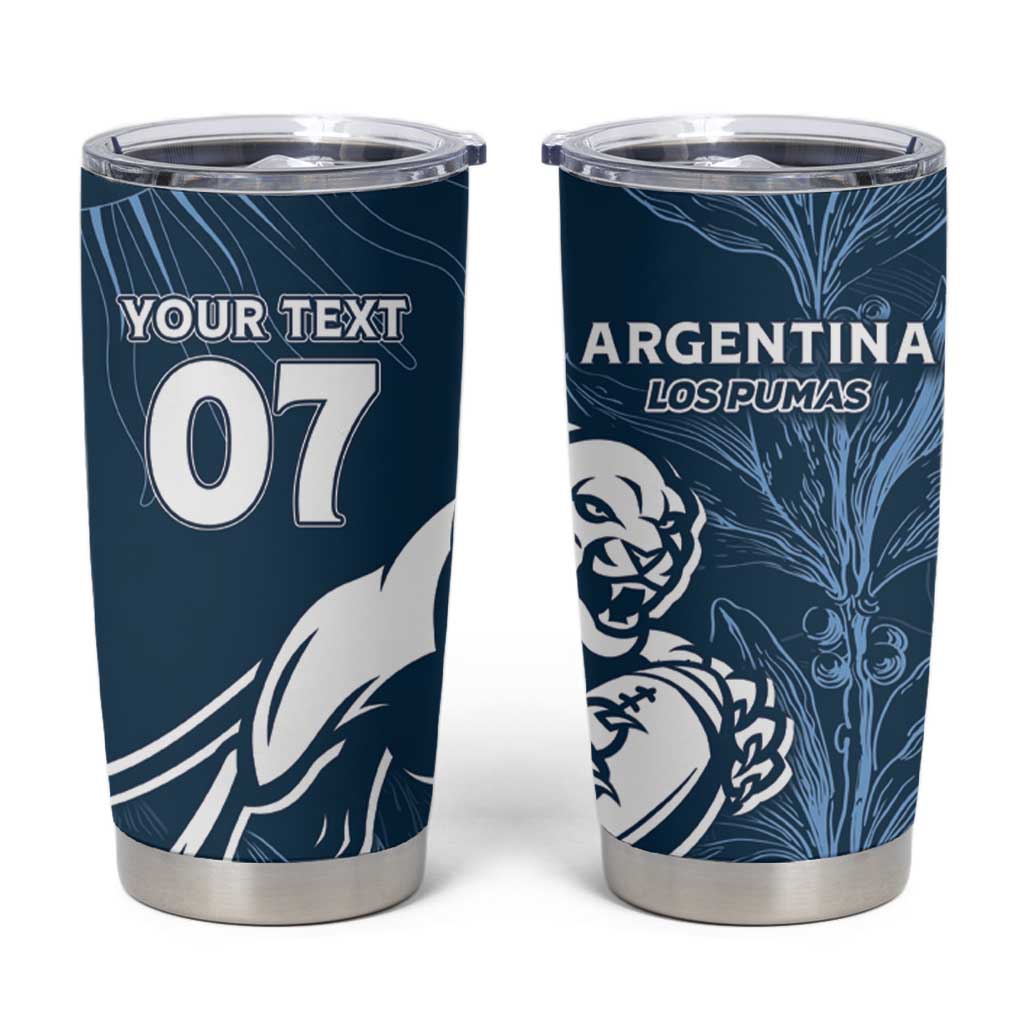 Argentina Rugby Los Pumas Custom Tumbler Cup Laurel Wreath Inspired - Wonder Print Shop