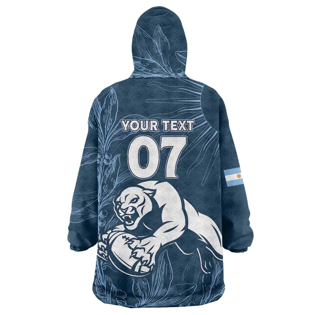 Argentina Rugby Los Pumas Custom Wearable Blanket Hoodie Laurel Wreath Inspired - Wonder Print Shop