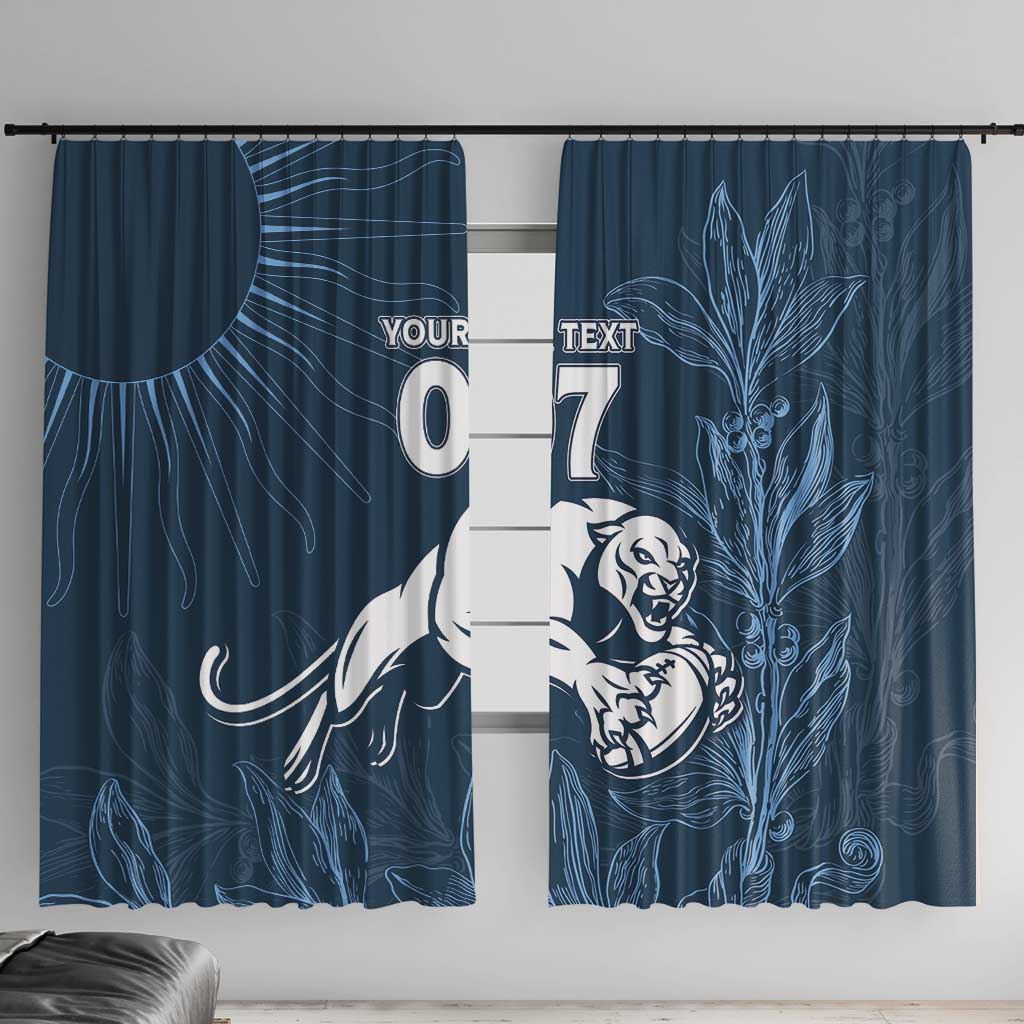 Argentina Rugby Los Pumas Custom Window Curtain Laurel Wreath Inspired - Wonder Print Shop