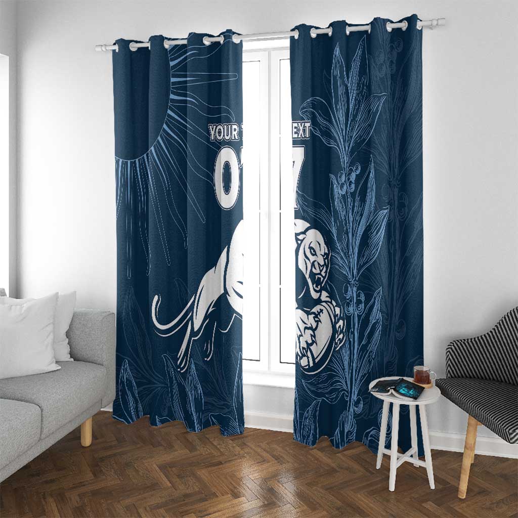 Argentina Rugby Los Pumas Custom Window Curtain Laurel Wreath Inspired - Wonder Print Shop