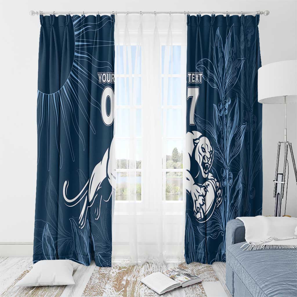 Argentina Rugby Los Pumas Custom Window Curtain Laurel Wreath Inspired - Wonder Print Shop