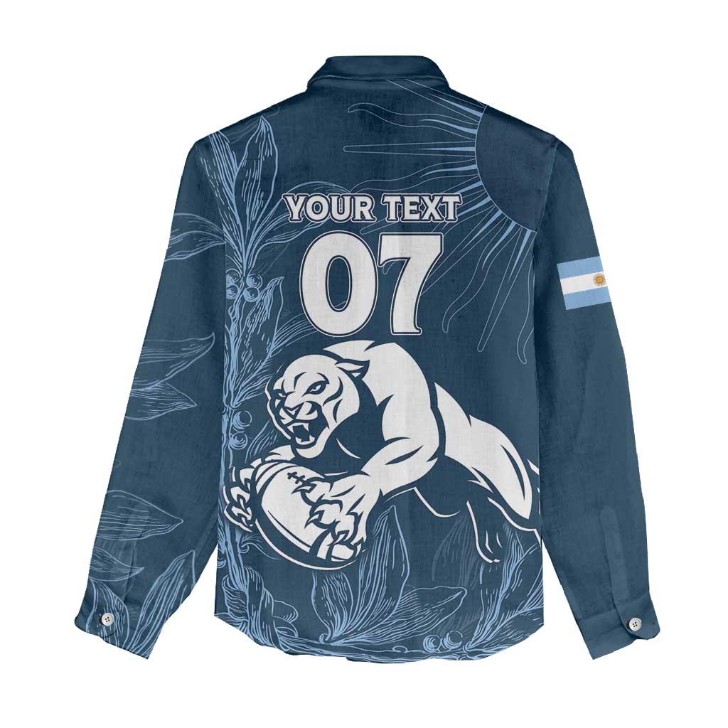 Argentina Rugby Los Pumas Custom Women Casual Shirt Laurel Wreath Inspired - Wonder Print Shop