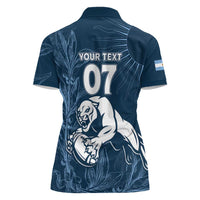 Argentina Rugby Los Pumas Custom Women Polo Shirt Laurel Wreath Inspired - Wonder Print Shop