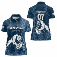 Argentina Rugby Los Pumas Custom Women Polo Shirt Laurel Wreath Inspired - Wonder Print Shop