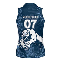 Argentina Rugby Los Pumas Custom Women Sleeveless Polo Shirt Laurel Wreath Inspired - Wonder Print Shop