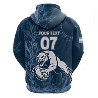 Argentina Rugby Los Pumas Custom Zip Hoodie Laurel Wreath Inspired - Wonder Print Shop