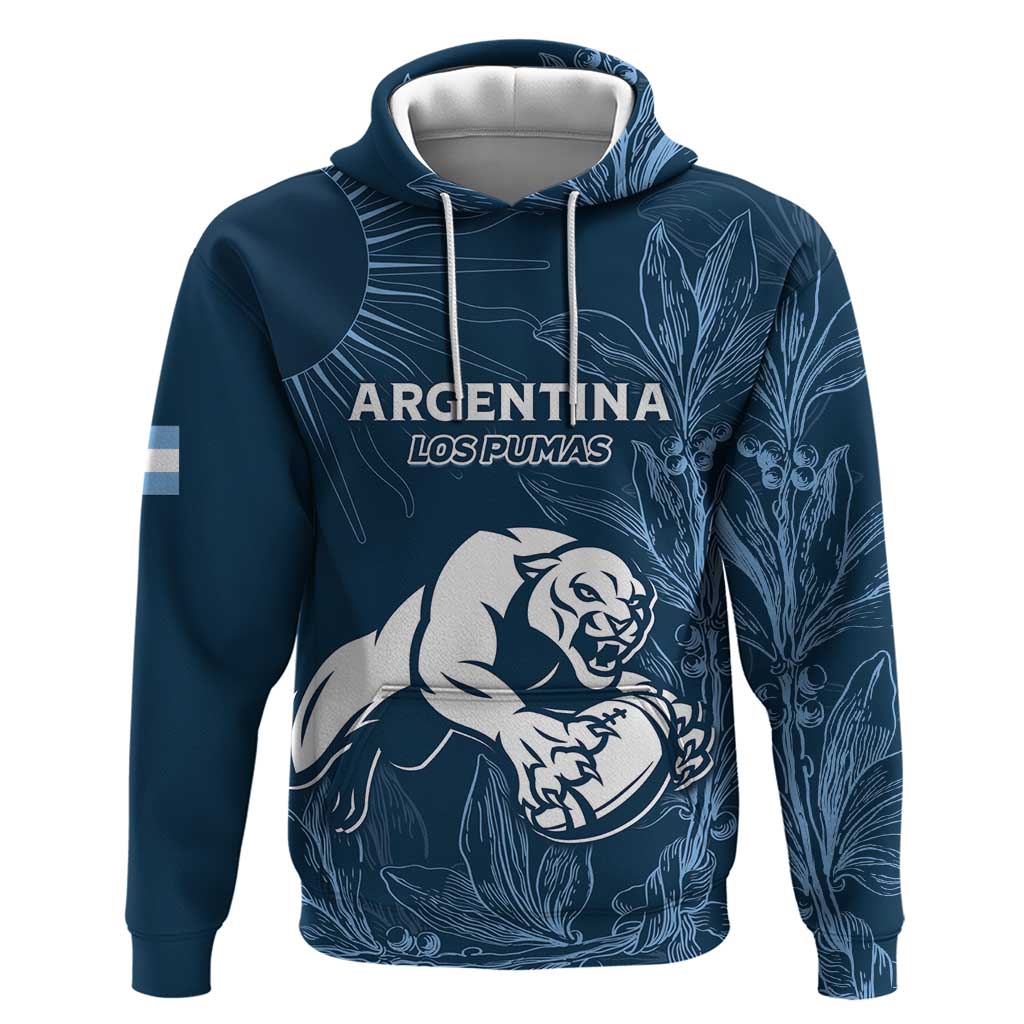 Argentina Rugby Los Pumas Custom Zip Hoodie Laurel Wreath Inspired - Wonder Print Shop