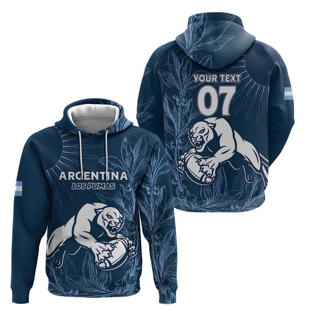 Argentina Rugby Los Pumas Custom Zip Hoodie Laurel Wreath Inspired - Wonder Print Shop