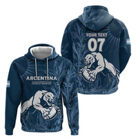 Argentina Rugby Los Pumas Custom Zip Hoodie Laurel Wreath Inspired - Wonder Print Shop