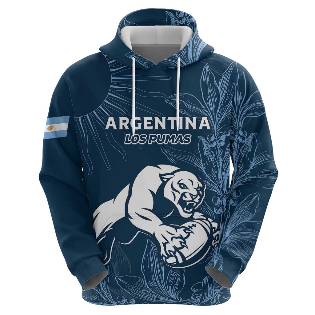 Argentina Rugby Los Pumas Custom Zip Hoodie Laurel Wreath Inspired - Wonder Print Shop