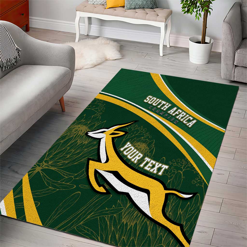 South Africa Rugby Personalized Bokke Area Rug Springboks - Stronger Together - Wonder Print Shop