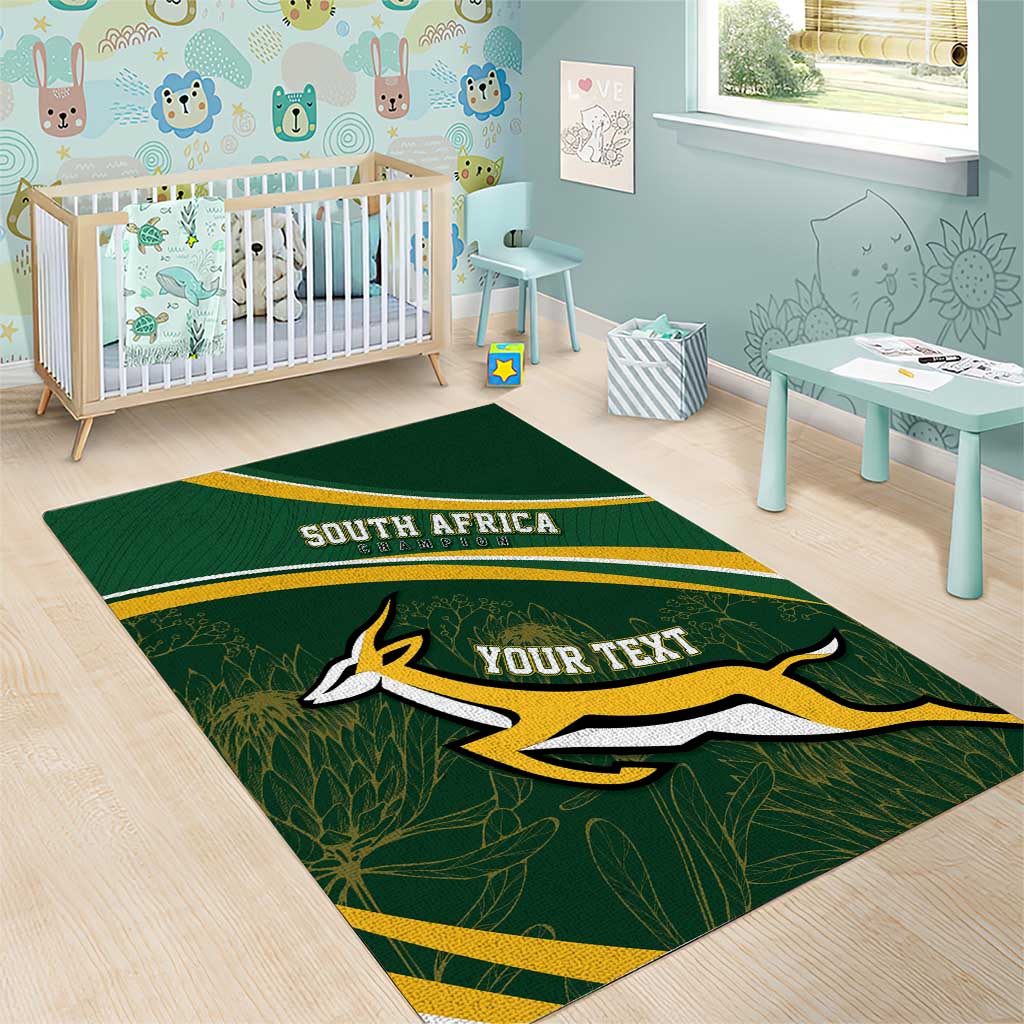 South Africa Rugby Personalized Bokke Area Rug Springboks - Stronger Together - Wonder Print Shop