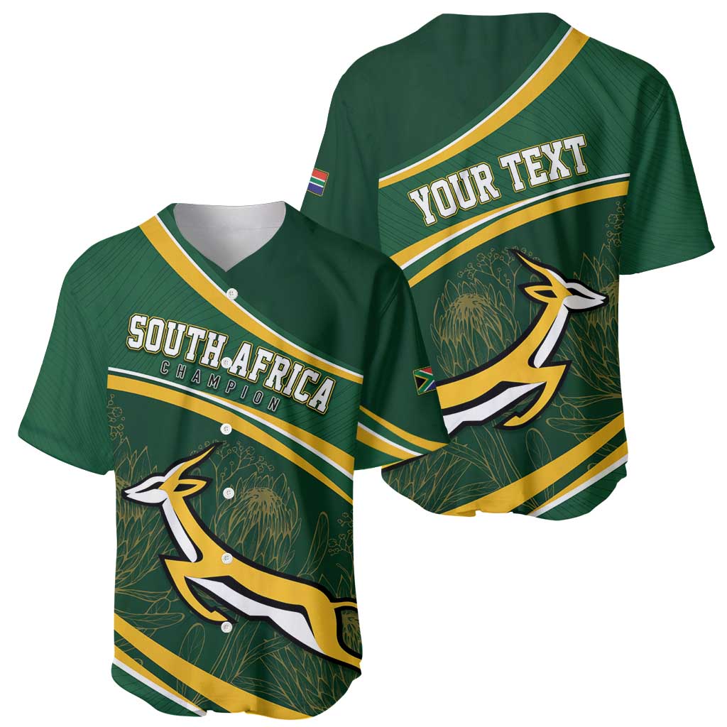 South Africa Rugby Personalized Bokke Baseball Jersey Springboks - Stronger Together - Wonder Print Shop