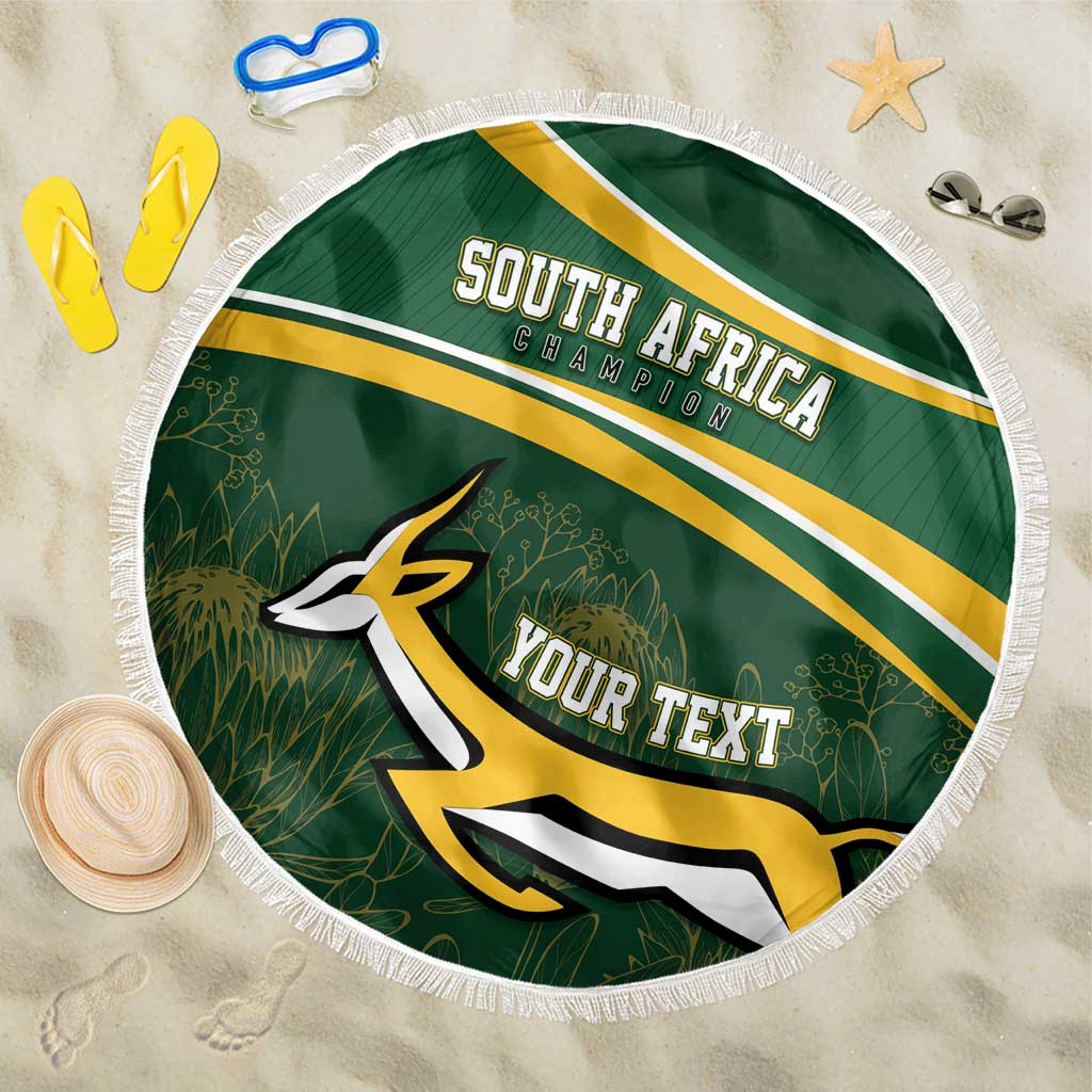 South Africa Rugby Personalized Bokke Beach Blanket Springboks - Stronger Together - Wonder Print Shop