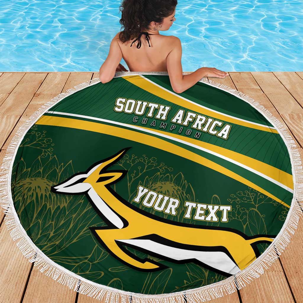 South Africa Rugby Personalized Bokke Beach Blanket Springboks - Stronger Together - Wonder Print Shop