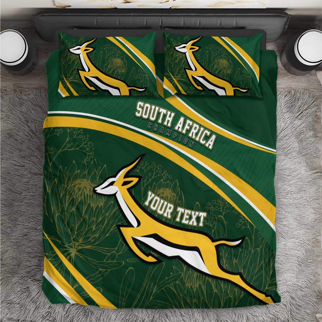 South Africa Rugby Personalized Bokke Bedding Set Springboks - Stronger Together - Wonder Print Shop