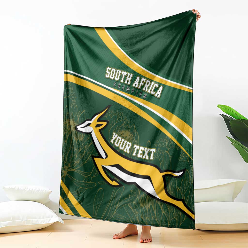 South Africa Rugby Personalized Bokke Blanket Springboks - Stronger Together - Wonder Print Shop