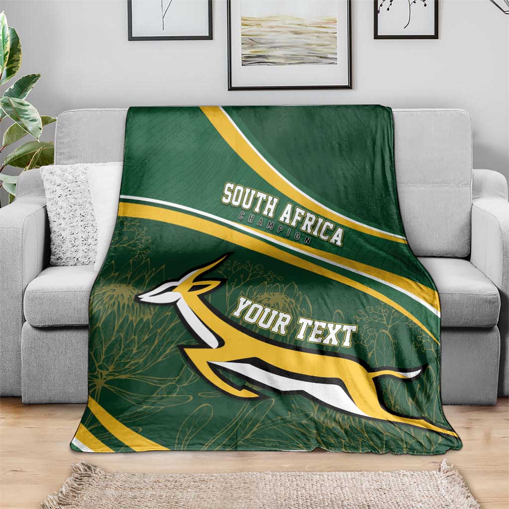South Africa Rugby Personalized Bokke Blanket Springboks - Stronger Together - Wonder Print Shop
