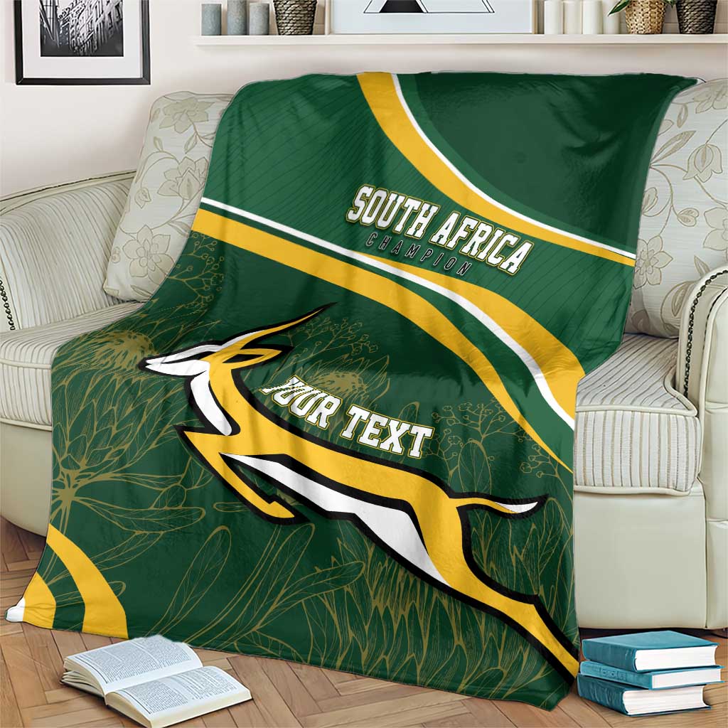 South Africa Rugby Personalized Bokke Blanket Springboks - Stronger Together - Wonder Print Shop
