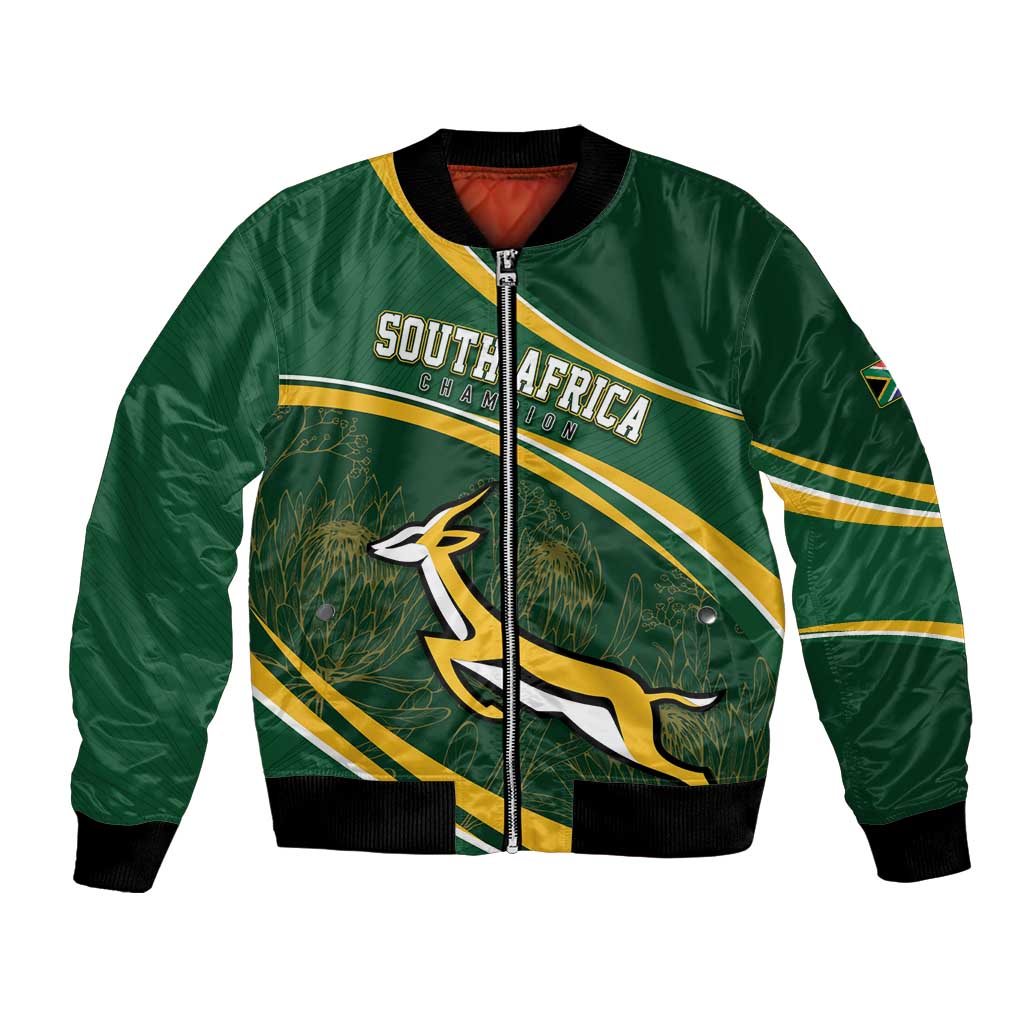 South Africa Rugby Personalized Bokke Bomber Jacket Springboks - Stronger Together - Wonder Print Shop