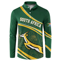South Africa Rugby Personalized Bokke Button Sweatshirt Springboks - Stronger Together - Wonder Print Shop
