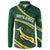 South Africa Rugby Personalized Bokke Button Sweatshirt Springboks - Stronger Together - Wonder Print Shop