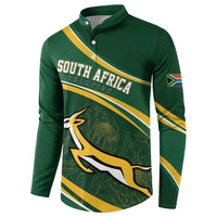 South Africa Rugby Personalized Bokke Button Sweatshirt Springboks - Stronger Together - Wonder Print Shop