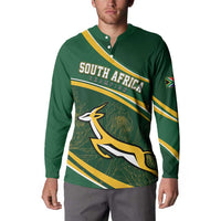 South Africa Rugby Personalized Bokke Button Sweatshirt Springboks - Stronger Together - Wonder Print Shop