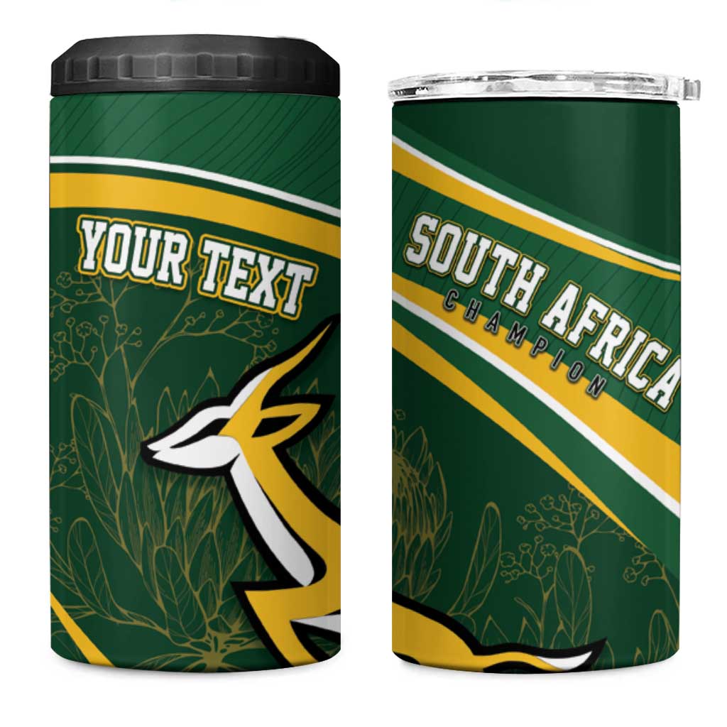 South Africa Rugby Personalized Bokke 4 in 1 Can Cooler Tumbler Springboks - Stronger Together - Wonder Print Shop