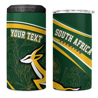 South Africa Rugby Personalized Bokke 4 in 1 Can Cooler Tumbler Springboks - Stronger Together - Wonder Print Shop